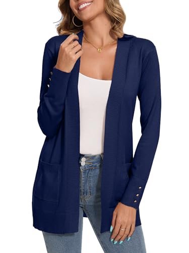 Image of Spicy Sandia Womens Open Front Cardigan Sweaters with Pockets | Long, Dressy Casual, For Office Work Business, 2026 Fall Trendy