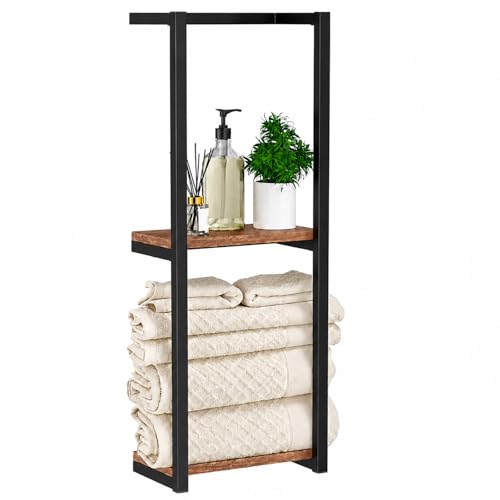 Towel Racks for Bathroom, 2 Tier Wall-Mounted Towel Rack, Home Decor Shelf, Space-Saving Organizer Rack for Household, Bathroom, and Bedroom
