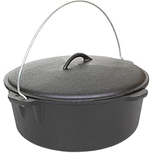 Cajun Classic 16-Quart Seasoned Cast Iron Dutch Oven – GL10490S