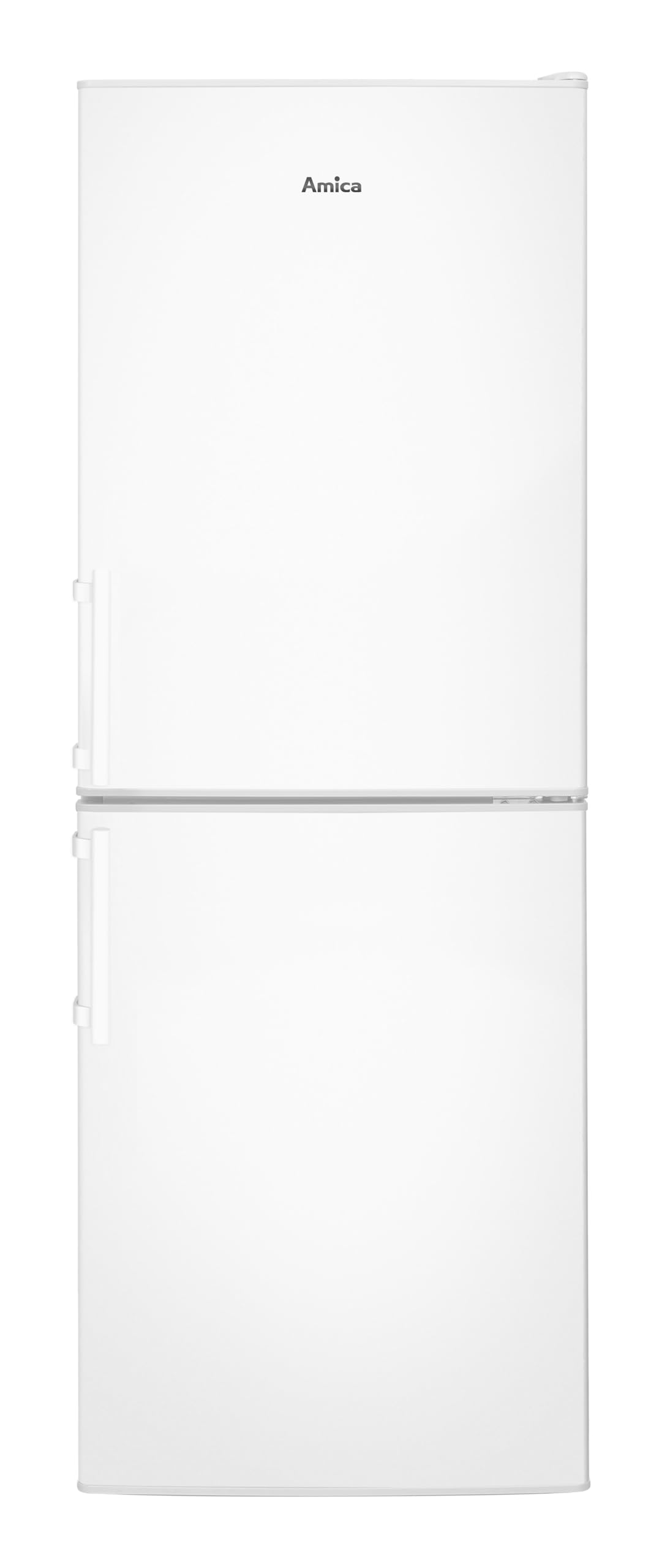 Amica AKG 3845 W Frigorifero/Congelatore/Doppia porta / 148 (H) x 52 (B) / Bianco con Manici