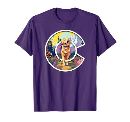 Colorado Golden Retriever - Cute Dog - Rocky Mountains T-Shirt