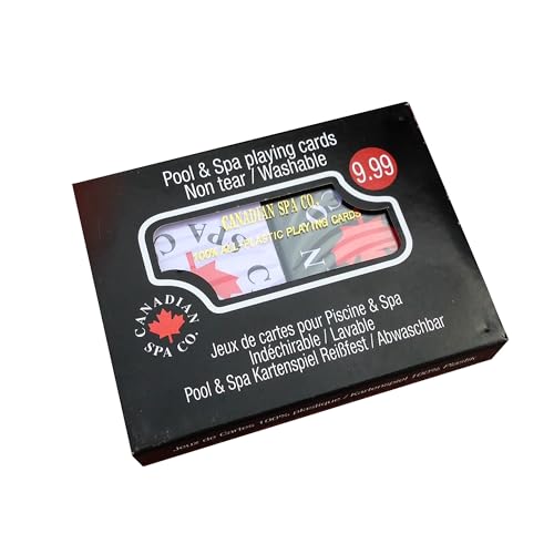 CANADIAN SPA CO. Waterproof Playing Cards, 2 x Deck of 54 Cards Each, Perfect for Hot Tub, Camping, Festivals, Picnic and Outdoor Use