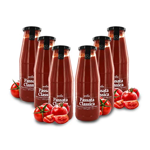 Ursini Classic Tomato Purée Made With Assorted Italian Tomatoes, 670 G (Pack Of 6 Pieces) #TOP4