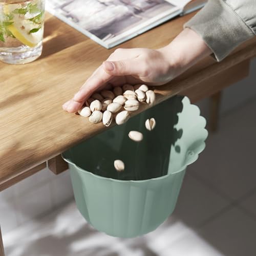 Caneca de basura para cocina colgante de plástico verde miniatura 7