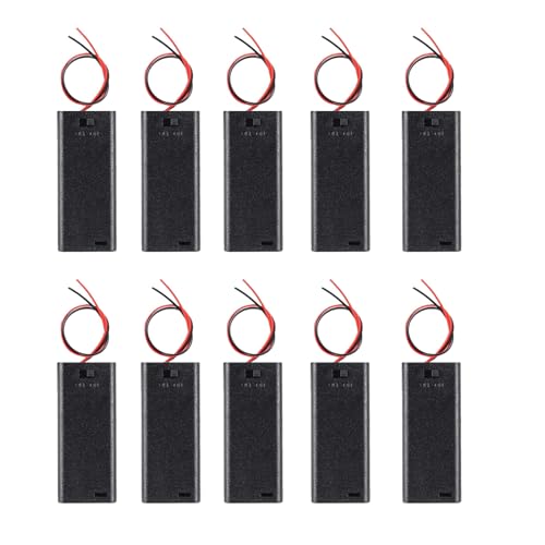 hrsyyl 10pcs 2X AAA Battery Holder 3V AAA Battery Holder with ON Off Switch 2X 1.5V Batteries...