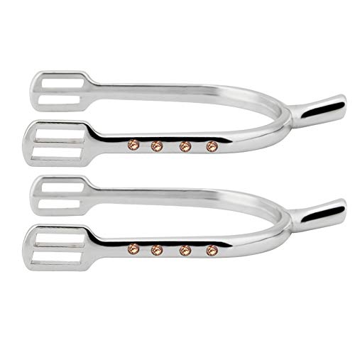 Yolispa Chroom Messing Rowels Jeugd Verchroomde Sporen Paard Chew Buigen Bestand Paardensport Beginner Keuze - Afbeelding 4