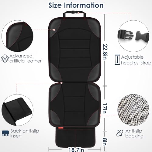 Sinvitron Car Seat Protector 2-Pack Black