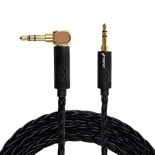 Kmrlim-FDBRO- 3.5mm Male to Male Auxiliary Jack HiFi Cable, Stereo Audio Cable,Audio Cable, Compatible with Cars, Mobile Phones, Computers, headsets, Audio, etc. (3.5mm(Male)-3.5mm(Male) Black)