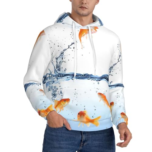 Pull à capuche imprimé poisson homme parfait pour un usage quotidien et les sorties en ville