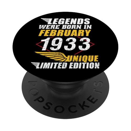 Cumpleaños Febrero 1933 Edición Limitada Regalo February PopSockets PopGrip Intercambiable
