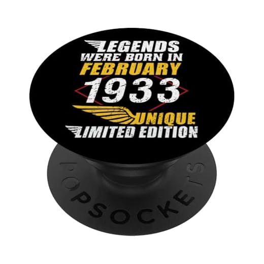Cumpleaños Febrero 1933 Edición Limitada Regalo February PopSockets PopGrip Intercambiable