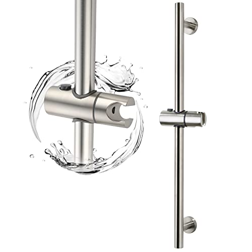 Bangpu Brushed Nickel Shower Slide Bar, Bathroom Shower Slide Bar With Adjustable Handheld Shower Holder, Stainless Steel Slide Slide Bar Wall Mount #TOP15
