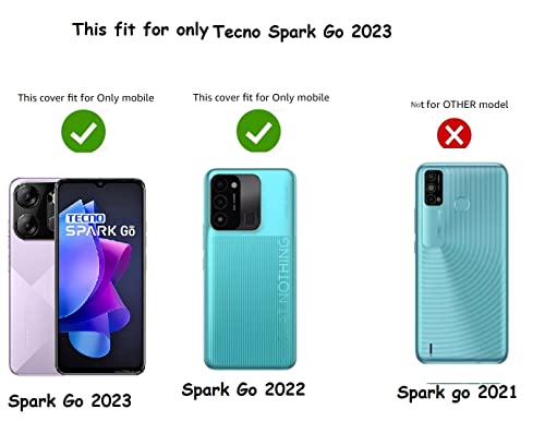 Image of COVERBLACK Rubber Silicone Back Cover for Tecno Spark Go 2023 - Transparent