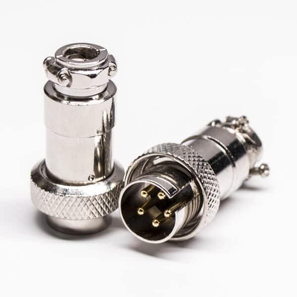 10pcs GX16 5 Pin Reversed Aviation Male Plug Connector