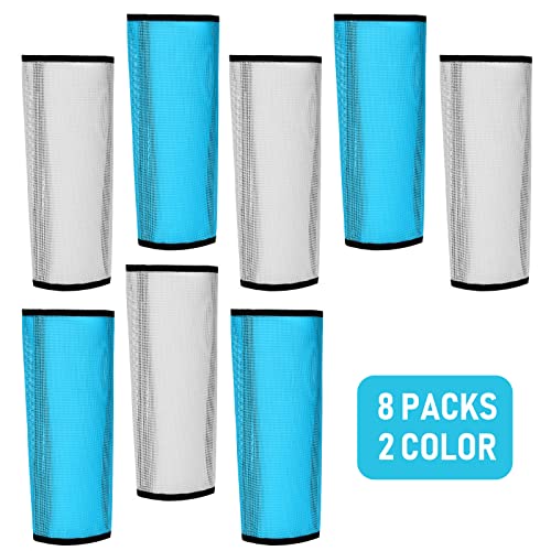 Image of Jexine Set of 8 Mesh Fly Boots for Horse Loose Fitting Non Slip Breathable Horse Fly Leggings Protective Reduces Stress Leg Fatigue Wraps for Preventing Flies Mosquitoes Bite