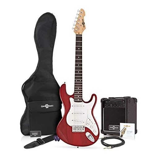 Set de Guitarra Eléctrica 3/4 LA + Amplificador Wine Red