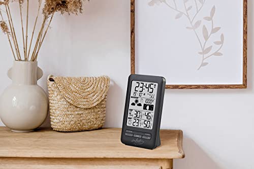Foto von infactory Digitale Wetterstation: Funk-Wetterstation mit Außensensor, Prognose, Luftdruck und Mondphase (Thermometer mit Aussensensor, Wetterstation mit Funkuhr, Sensoren)