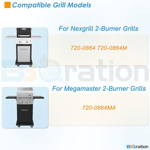 Image of Replacement Parts Kit for Nexgrill 2-Burner 720-0864 720-0864M, Grill Parts Kit for Megamaster 720-0864MA, Grill Grate Kit for Nexgrill Replacement Parts