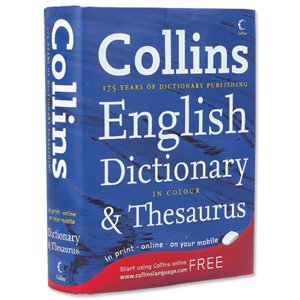 Collins Dictionary and Thesaurus con internet-linked integratore Hardback ref 9780007807826