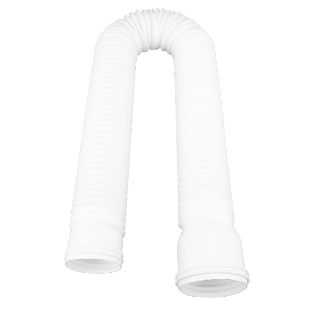 Tubo de drenaje extensible de polietileno, extensor de bajante ajustable grueso con diseño antisalpicaduras, conector de drenaje universal para villa al aire libre (blanco)