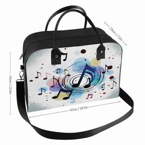 Maletín liviano para laptop con notas musicales miniatura 2