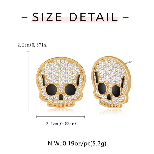 WOWORAMA Halloween Earrings Cute Pumpkin Earrings for Women Fun Crystal Pumpkin Stud Earrings Funny Smiling Face Pumpkin Drop Earrings Halloween Earrings Jewelry