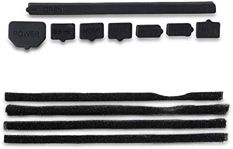 Dust-Proof Cover Filter Mesh Jack Stopper Pack Dustproof Kits Suitable for Playstation 4 Pro PS4 Slim Gaming Console Black