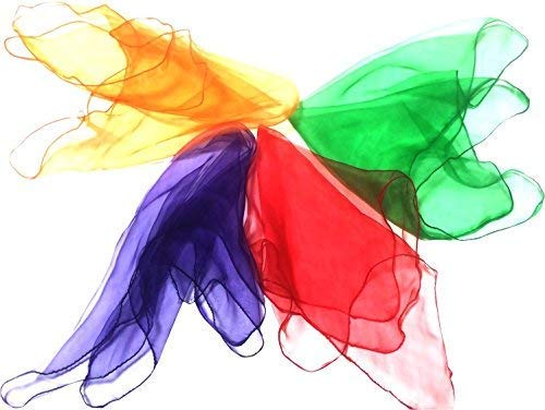 Sponsored Ad - GSI AZO Free Multicolour Lightweight Juggling Scarves for Kids Magicians Kindergarten and Fitness - 26 x 26 inches (Pack of 12)