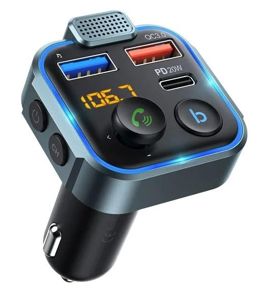 TRANSMITER FM 12/24 V BLUETOOTH 2 X USB + PD 20 W