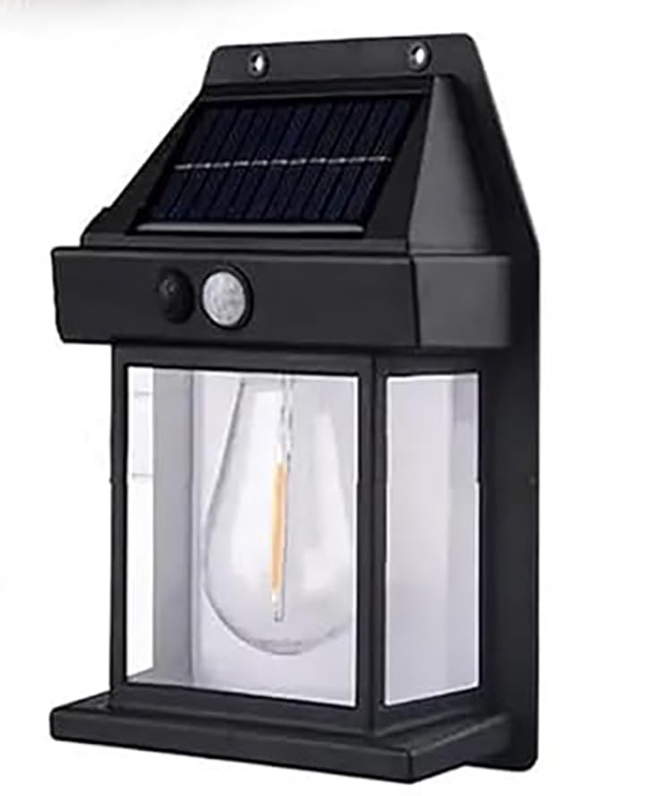 Solar Interaction Wall Lamp BK-888, Motion Sensor Outdoor Light with Solar Panel, Waterproof Black Finish-image-49