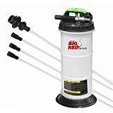 BIG RED オイルチェンジャー 上抜き エア手動兼用式 オイル吸引ポンプ 6L 軽量ポータブルタイプ オイル交換 大容量 電気不要 液体交換 ポンプ オイルエキストラクター ハンドオイルチェンジャー