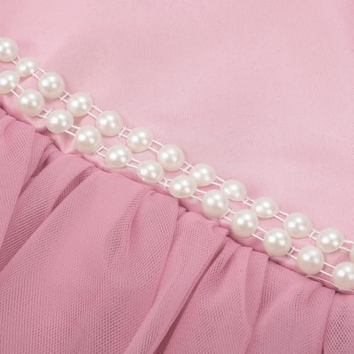 Uhnice Flower Girls Satin Dress Sleeveless V-Back Formal Ball Gown for Wedding Party3