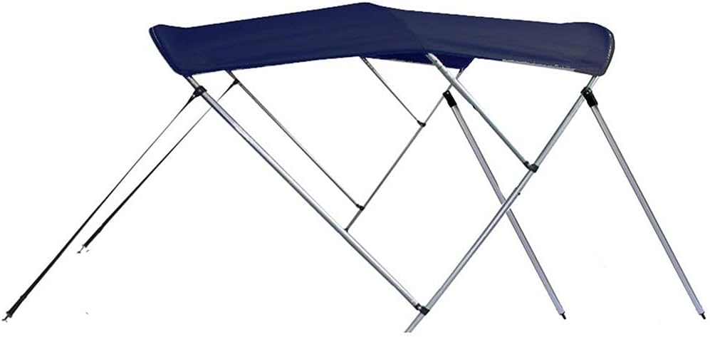 SBU Navy Blue Aluminum 3-Bow Bimini Top Compatible for Reinell/BeachCraft 203 BR for Model Years 1997-2005