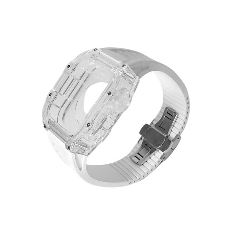 Bracelet de montre transparent respirant iWatch 45mm pour le sport et le quotidien