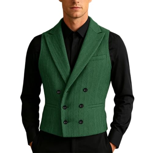 Chaleco para bodas y novios con cuello en V de estilo formal vintage