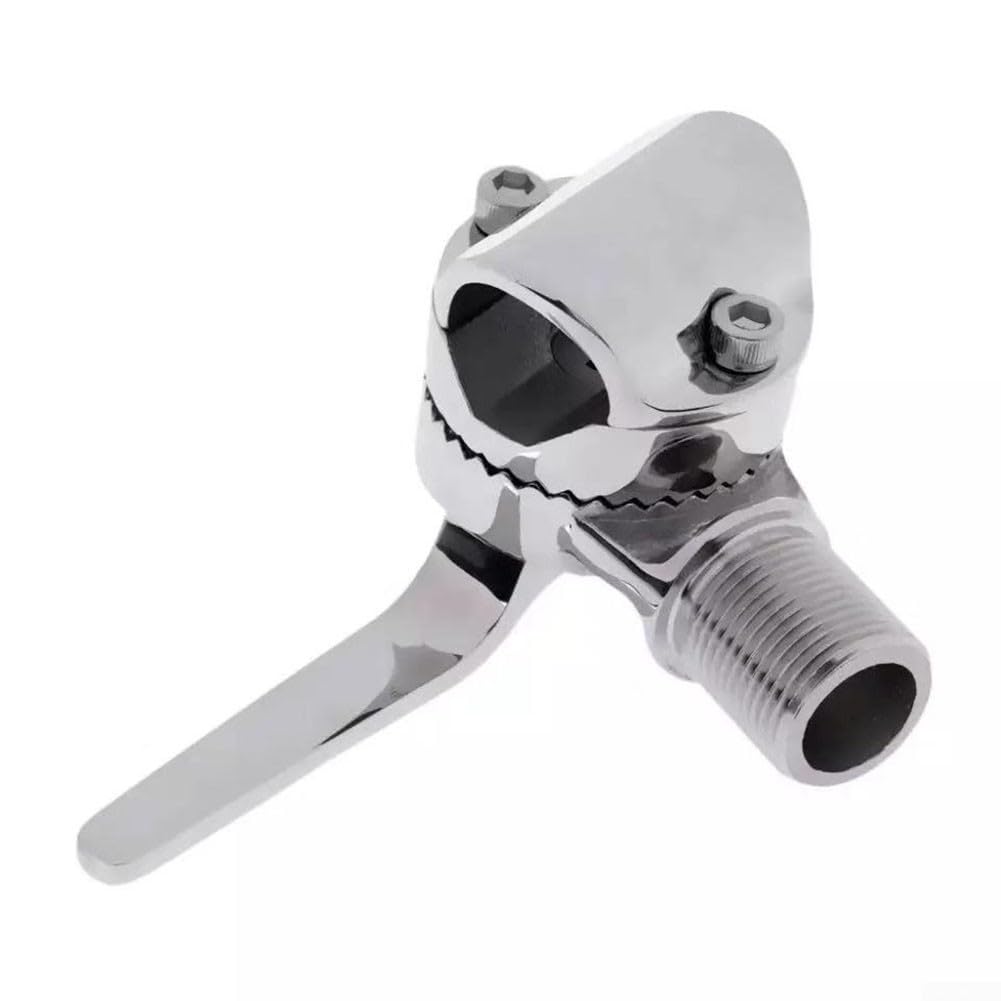 Zoegneer Marine VHF Antenna Mount 316 Acciaio Inox Regolabile Cricchetto Base Per 22-25mm Diametro Antenne Barca Yacht RV Staffa di Montaggio 270 ° 180 ° Angolo