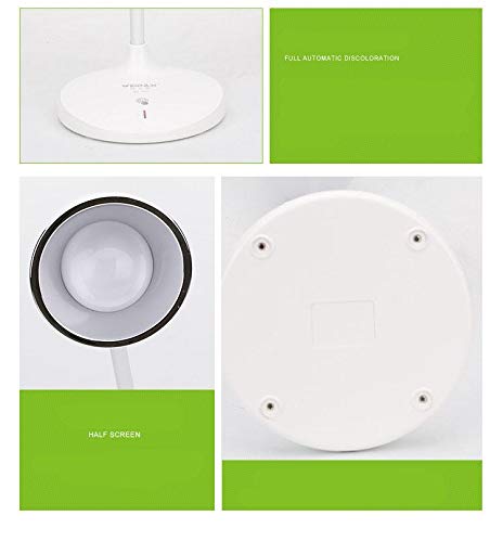 Image of IDOLESHOP Rechargeable LED Touch On /off Switch Rechargeable USB Charging Touch Dimmer Table Lamp (white)