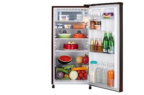 Image of LG 190L 2 Star Direct-Cool Single Door Refrigerator (GL-B199OSPC, Scarlet Plumeria, Fast Ice Making), Free 1 Year Extended warranty