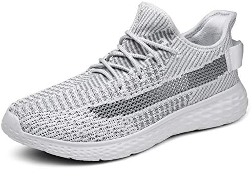 TSIODFO Men Sport Trail Running Shoes mesh Breathable Comfort Athletic Walking Shoes Youth Boys Gym Workout Fashion Casual Tennis Shoe Grey Size 6 (6837-grey-38)