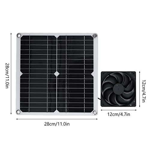 12W Kit de Ventilador Solar Powerd USB Ventilador de Ventilação de Painel Solar para Casa Galpões de