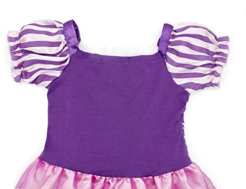 Cotrio Costume Dress Girls Princess Dresses Halloween Outfits Accessories Size 12(11-12 Years, Purple, 150, Wig Gloves Tiara Scepter Necklace Ring Earrings)