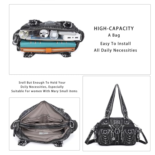 Image of Angel Kiss Small Purse Handbag for Women Crossbody and Shoulder Bags Multipocket Soft Hobo Purses