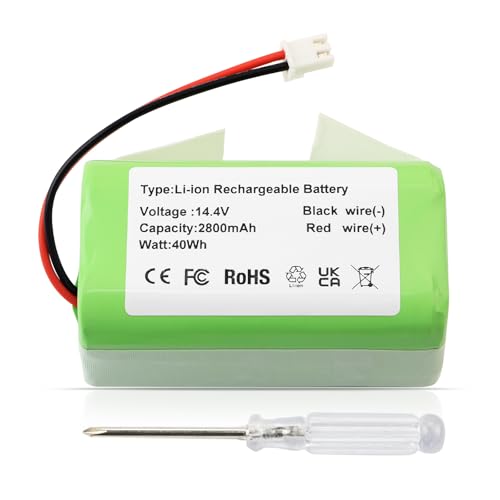 Image of RVBAT850 RVBAT85004 RVBAT85005 Battery Replacement for Shark AI AV251WAXUS | RV2500 RV2520 AV2501S RV2502AE RV2520AOUS RV2300S RV2300AE RV2302 RV2303 AV2310 RV912S RV913S RV915S RV9113A1US RV9133S1US