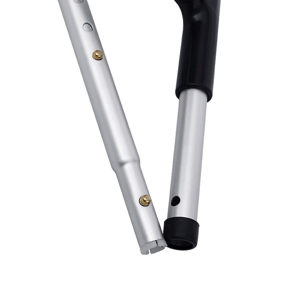 Par de 2 muletas Muletas de codo ajustables dobles Muletas de brazo plegables Muletas de axila para fracturas Muletas de codo Muletas ligeras y antideslizantes Mango anatómico con Learned extensively