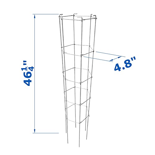 Mtb Garden Galvanized Hexagon Folding Tomato Cage Climbing Plant Support Tower Vegetable Stake Trellis 46 Inch Height 3Pack #TOP1