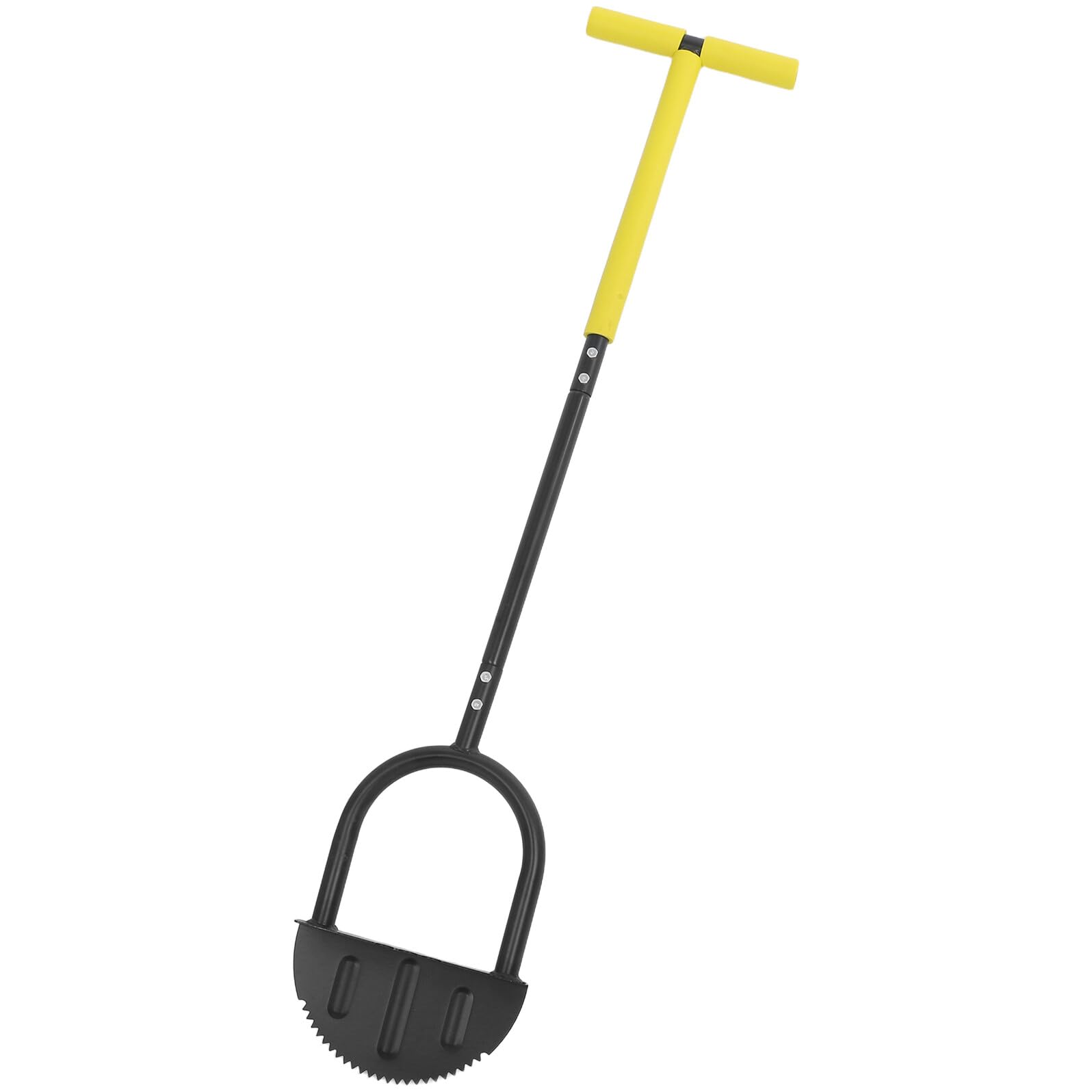 Ammorbidente per Terreno da Giardino in Acciaio al Carbonio con Lama Seghettata e Manico, Arieggiatore Manuale per Prato e Orto, Attrezzo da Giardino Versatile per Aerazione