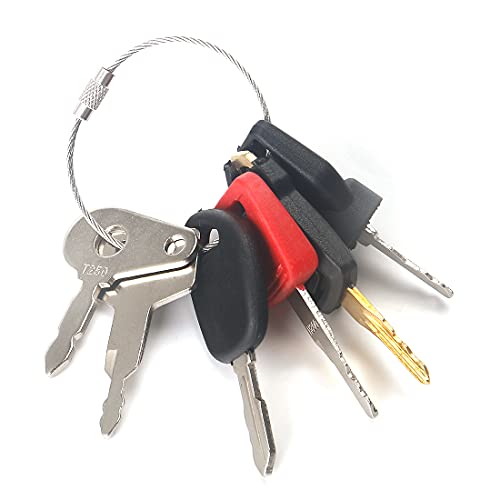 GAOHOU 6PCS Master Key Excavator Dumper Plant Ignition Key Set Compatible for BOMAG JCB CAT LUCAS HITACHI TAKEUCHI JOHN DEERE Agricultural Construction Machinery - Image 2