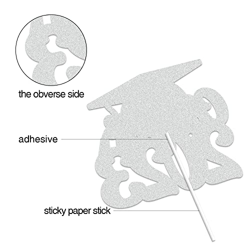 Class Of 2023 Graduation Cake Topper Black Red Glitter Congrats Grad Cake Decorations Congratulations Grad 2023 Party Supplies #TOP2