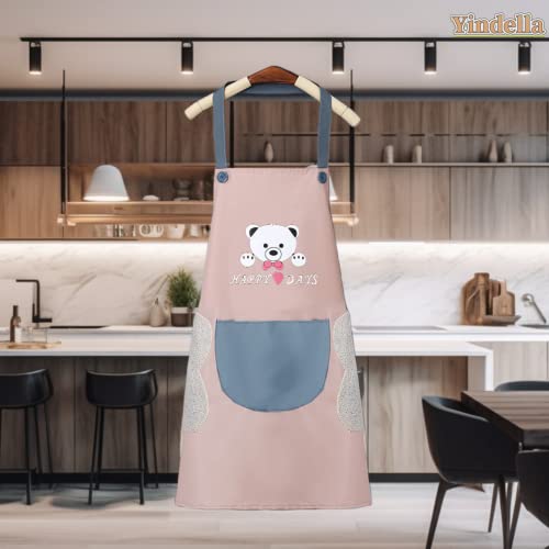 Image of Yindella Waterproof Kitchen Apron for Men, Women Kids - PVC Apron with Adjustable Neck Strap - Cooking, Dishwashing, Cleaning & Home Use, Durable, Oil-Proof & Stain-Resistant