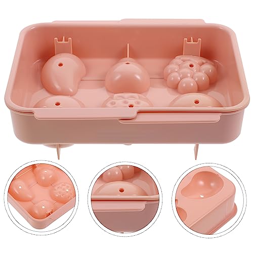 Molde para cubos de hielo con diseño de fruta color rosa miniatura 4